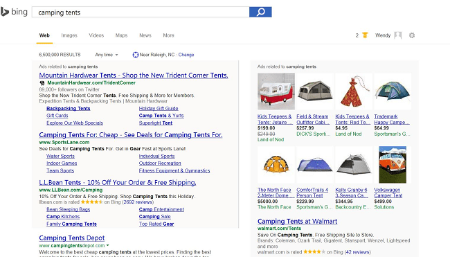 Camping Tents search results on Bing