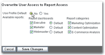 Google Analytics Overwrite User Access to Report Access Page: Adding Customized Dashboard to Google Analytics Users