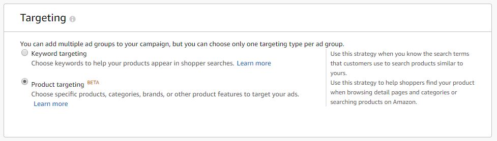 Amazon Introduces New Product Category Targeting Option for Sponsored Products