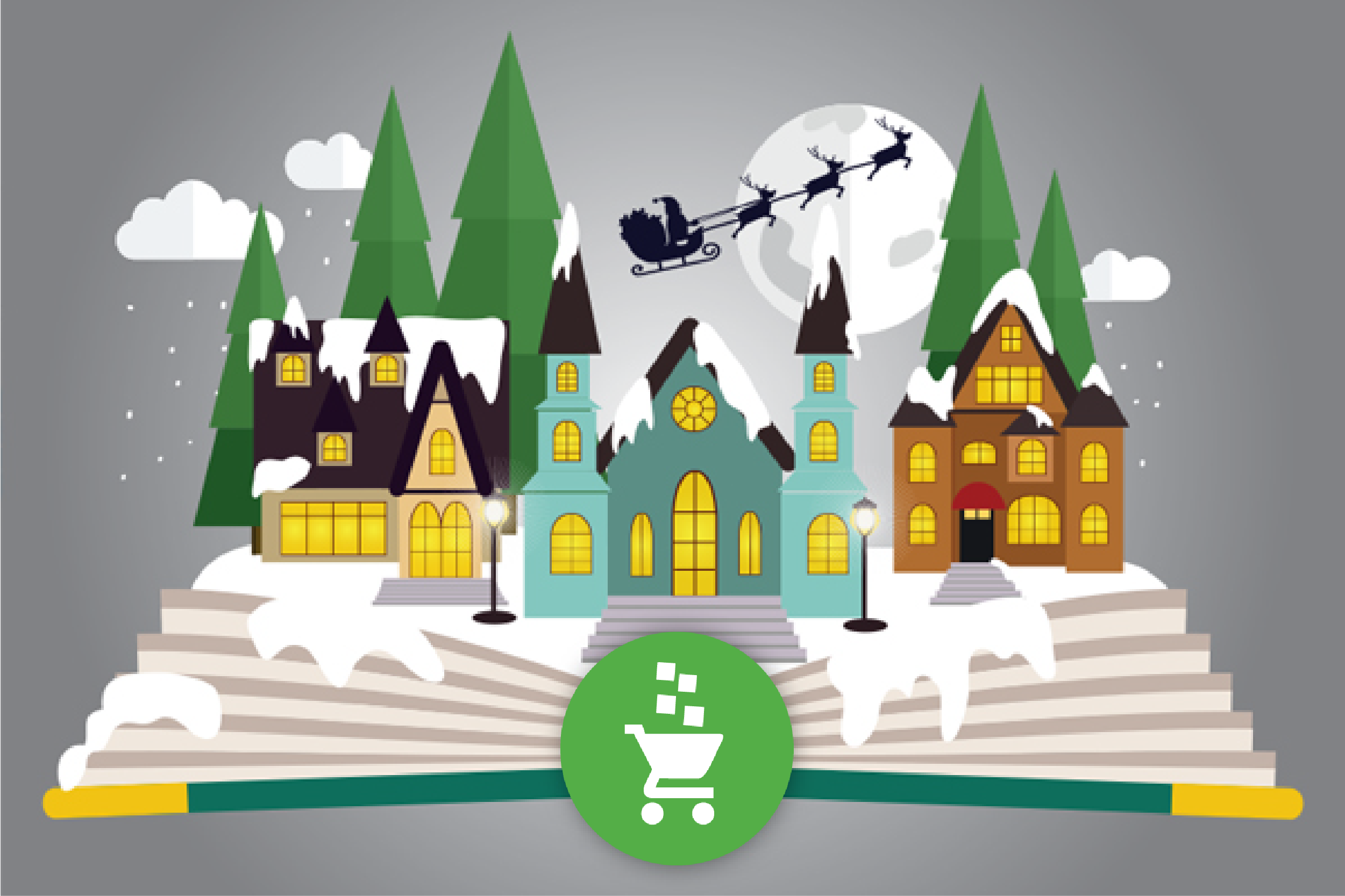 Winter landscape book or catalog