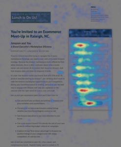 Example of a heat map used for website conversion rate optimization.