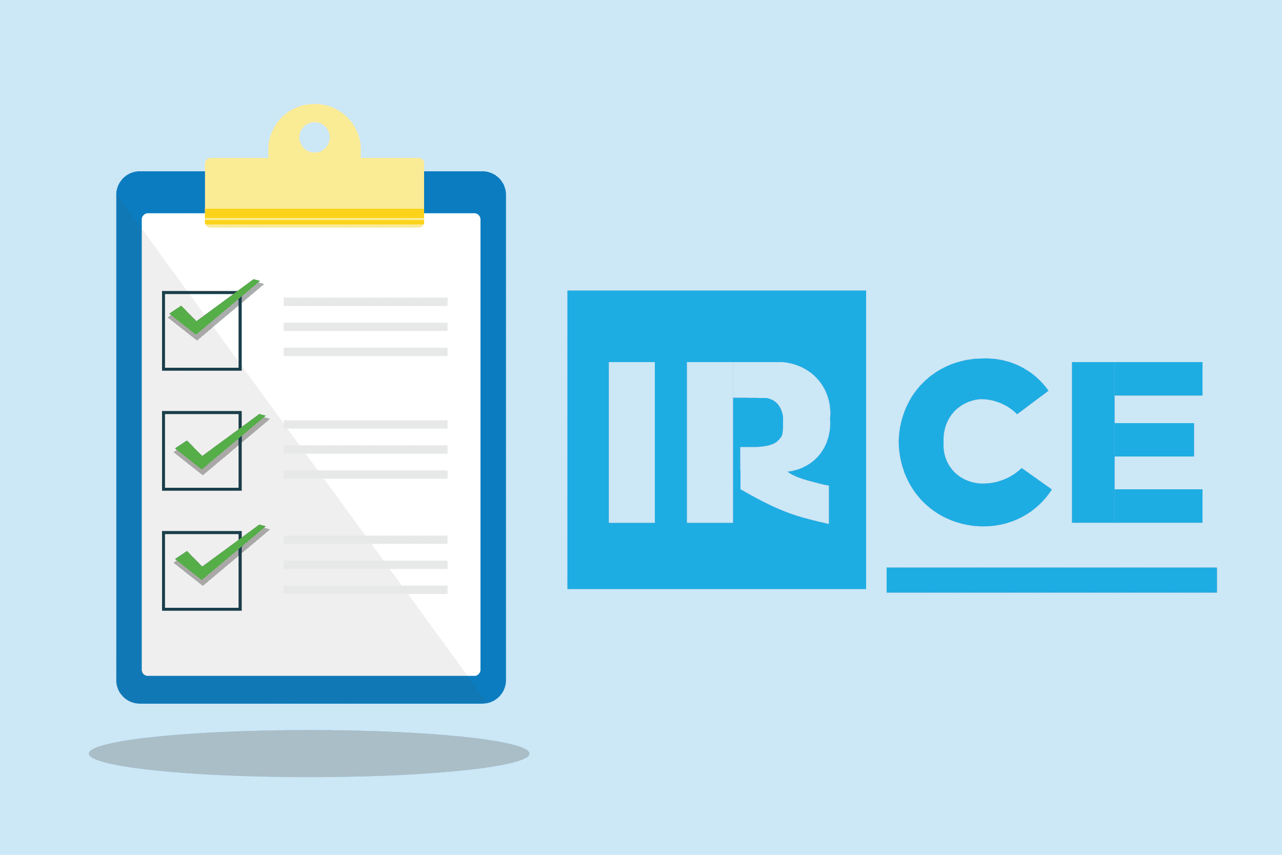 checklist of items with IRCE logo
