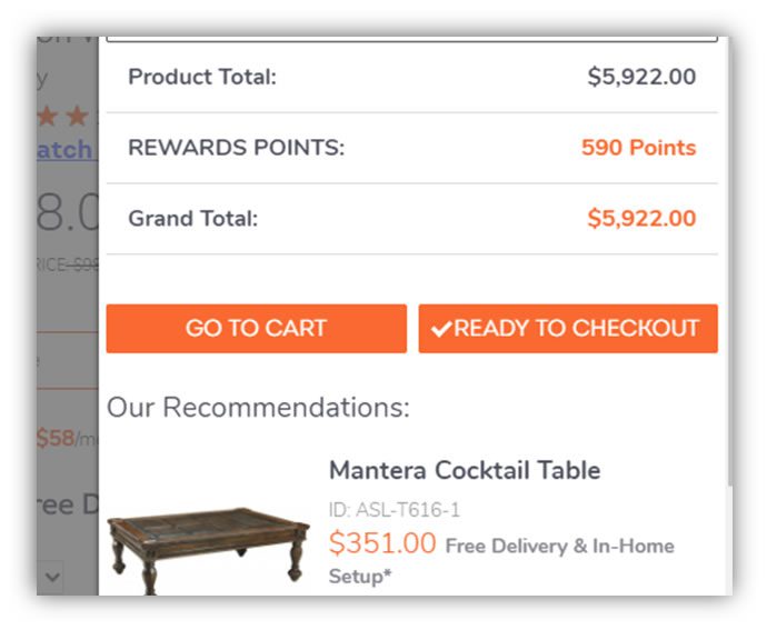 screenshot of checkout page as it originally appeared