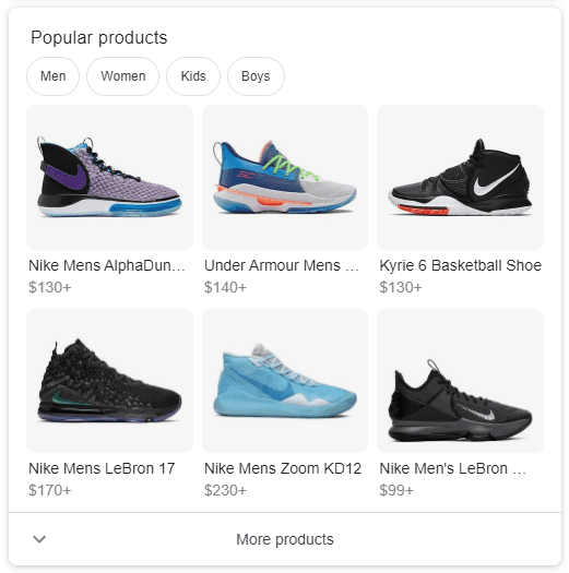 surfaces across google example