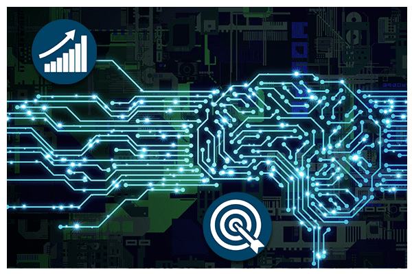 AI brain with connecting points