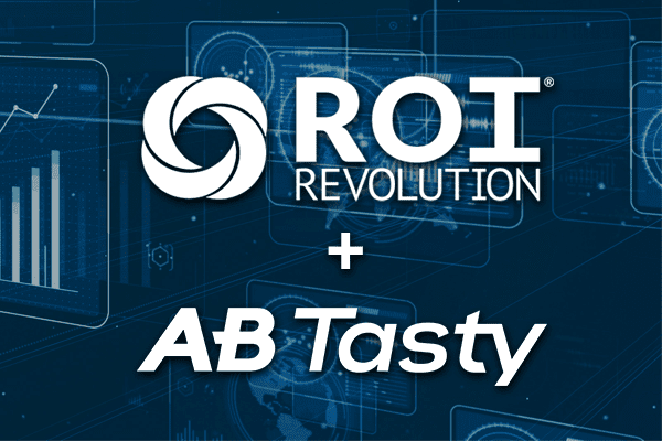 Logos for ROI Revolution + AB Tasty.