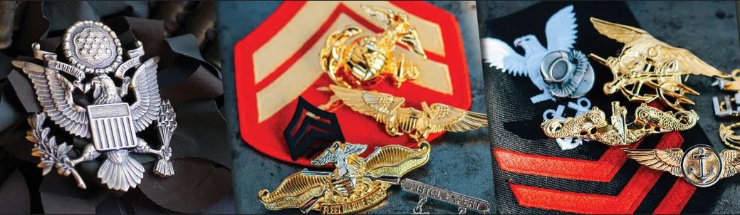 Various pins.