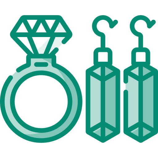 Turquoise icon of jewelry.