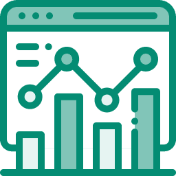 Icon of graphs on a computer screen.
