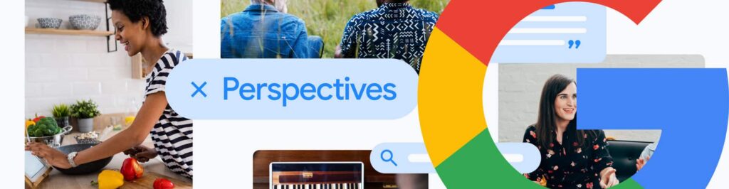 Screenshot of Google perspectives filter option.