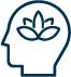 Plant growing in mind icon