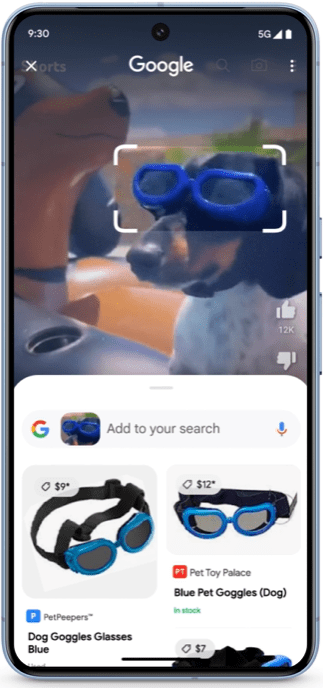 Google’s new “Circle to Search” feature.