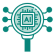 AI semantic keyword analysis icon
