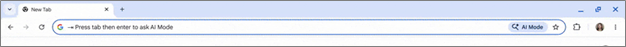 Chrome Omnibox (address bar) with AI Mode button