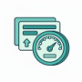 Speedometer in front of data reports, representing Analytics Accelerator